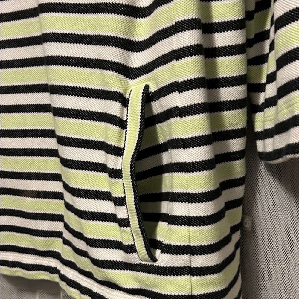 Talbots Striped Quarter-Zip Pullover. Size XL - Picture 3 of 5